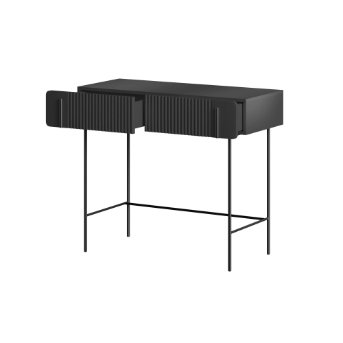 Toaletka Malmi 100 cm z szufladami - czarny mat / czarne nóżki